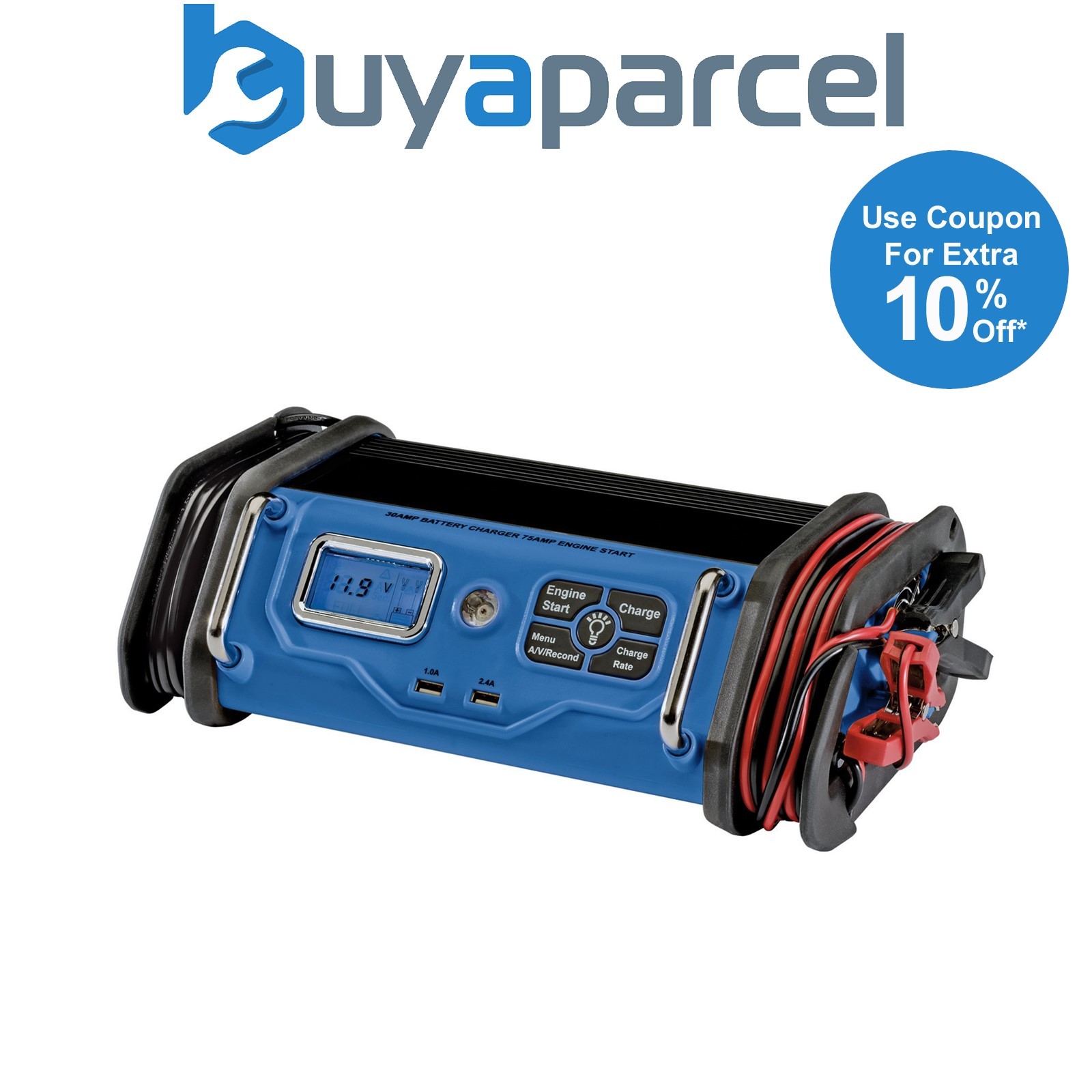 Draper 53171 12V Battery Starter/Charger, 30A