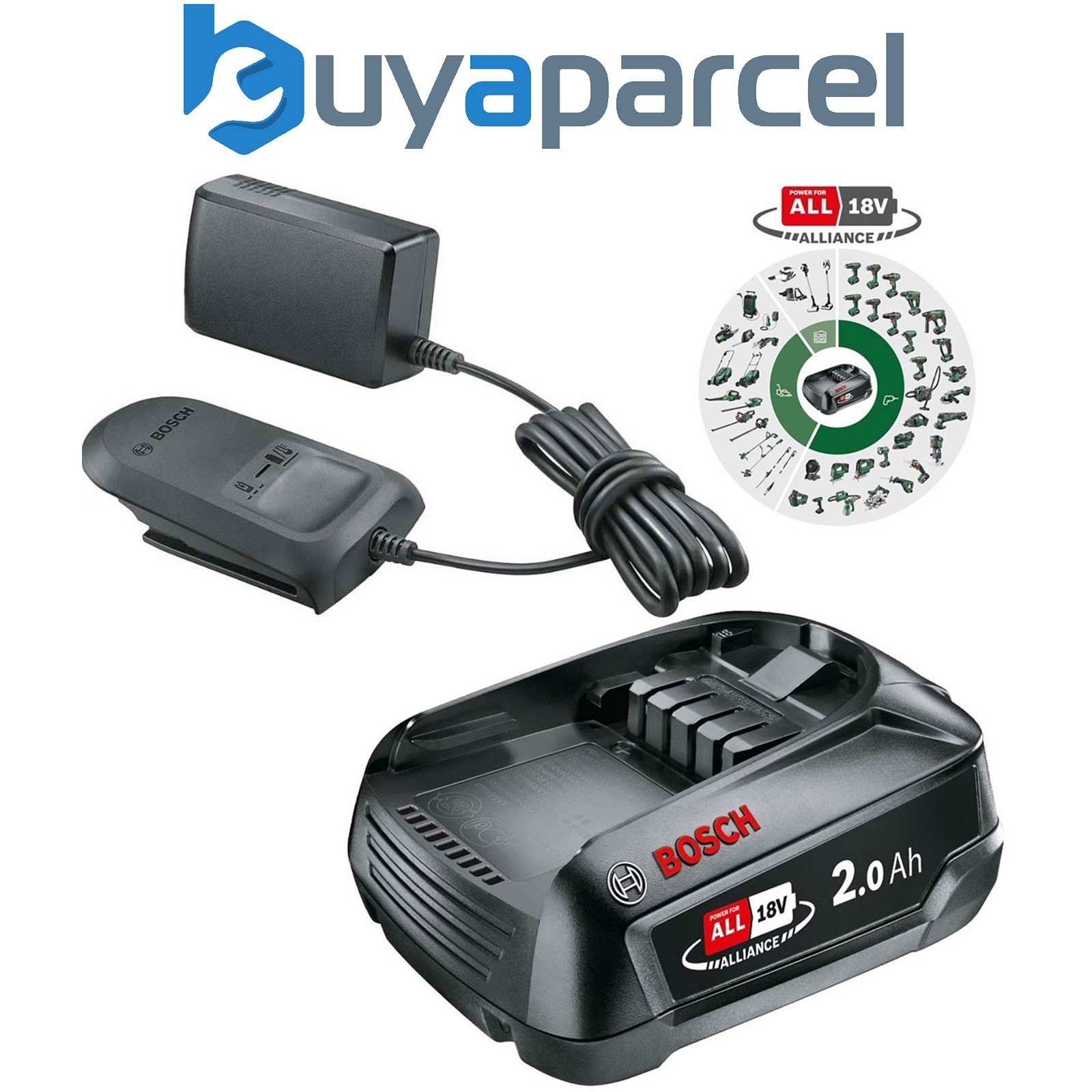 Bosch Starter Set 18V PBA 2.0Ah Battery + Standard Charger Kit - Power For All
