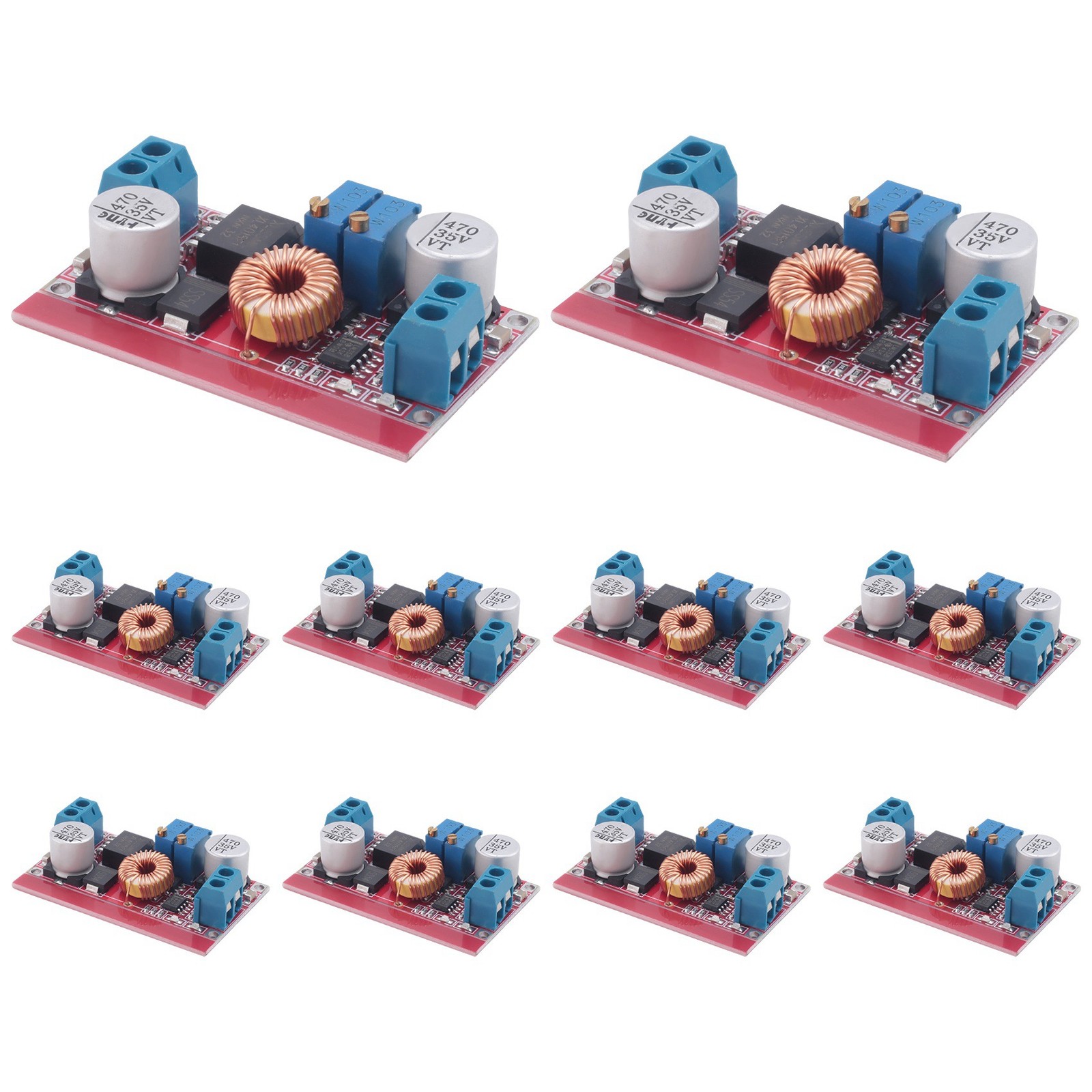 2X(10PCS XL4015 E1 5A DC to DC CC CV Lithium Battery Charging Board5407