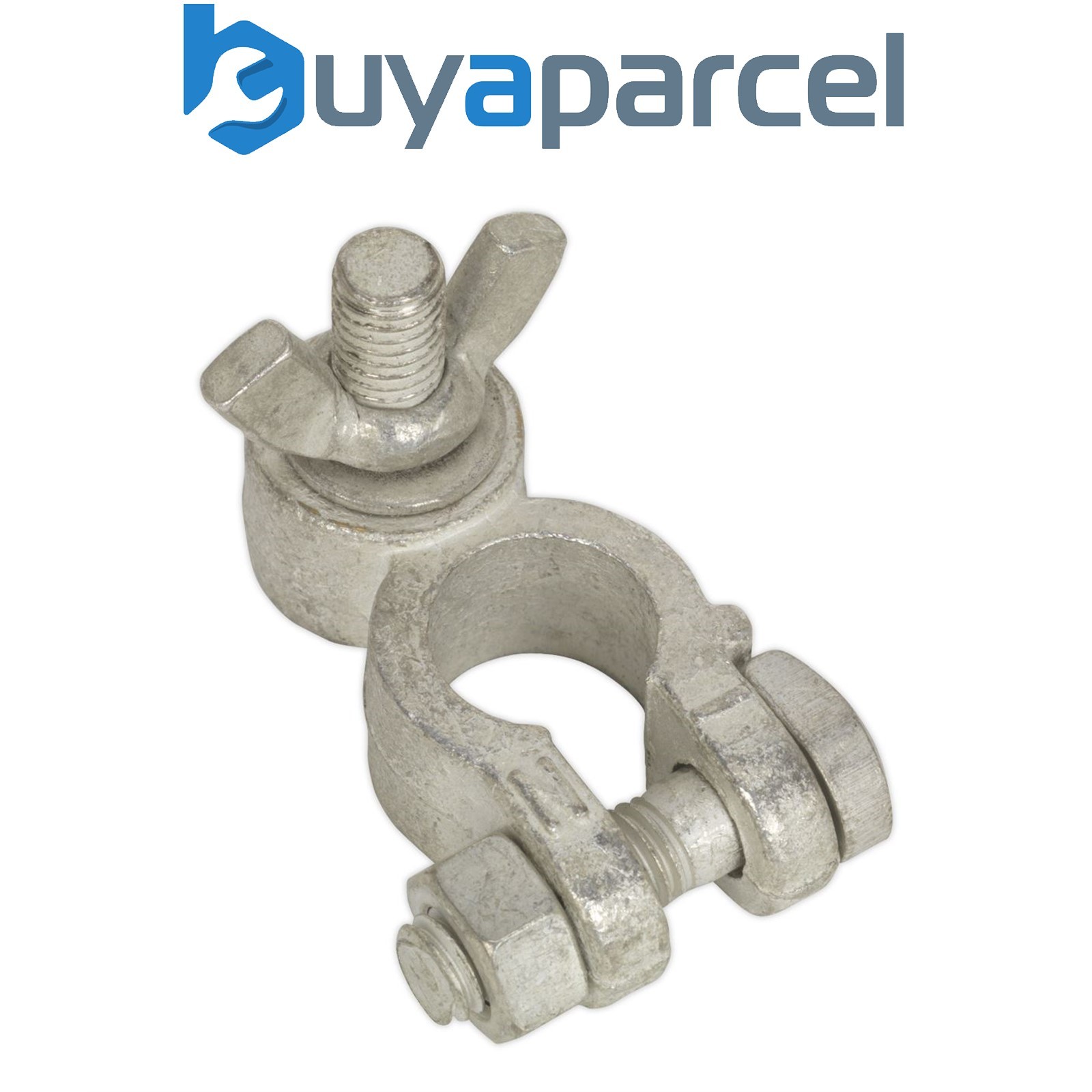 Sealey BTN24 Battery Terminal Post with Washer & Wing Nut Negative 24V - Pack of