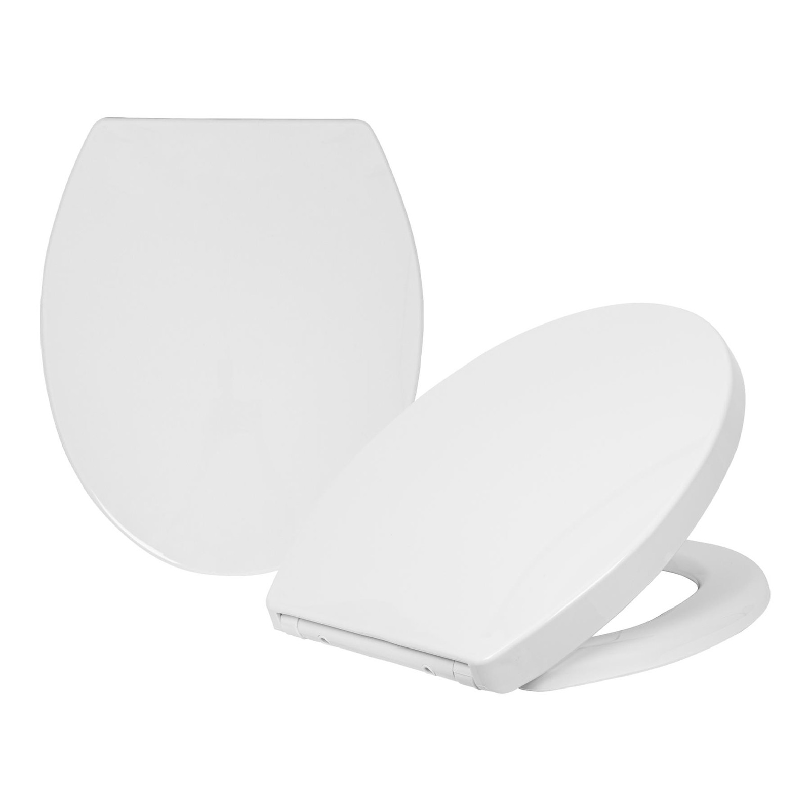 2x White Round Soft Close Toilet Seat Universal Heavy Duty Bathroom WC Seats