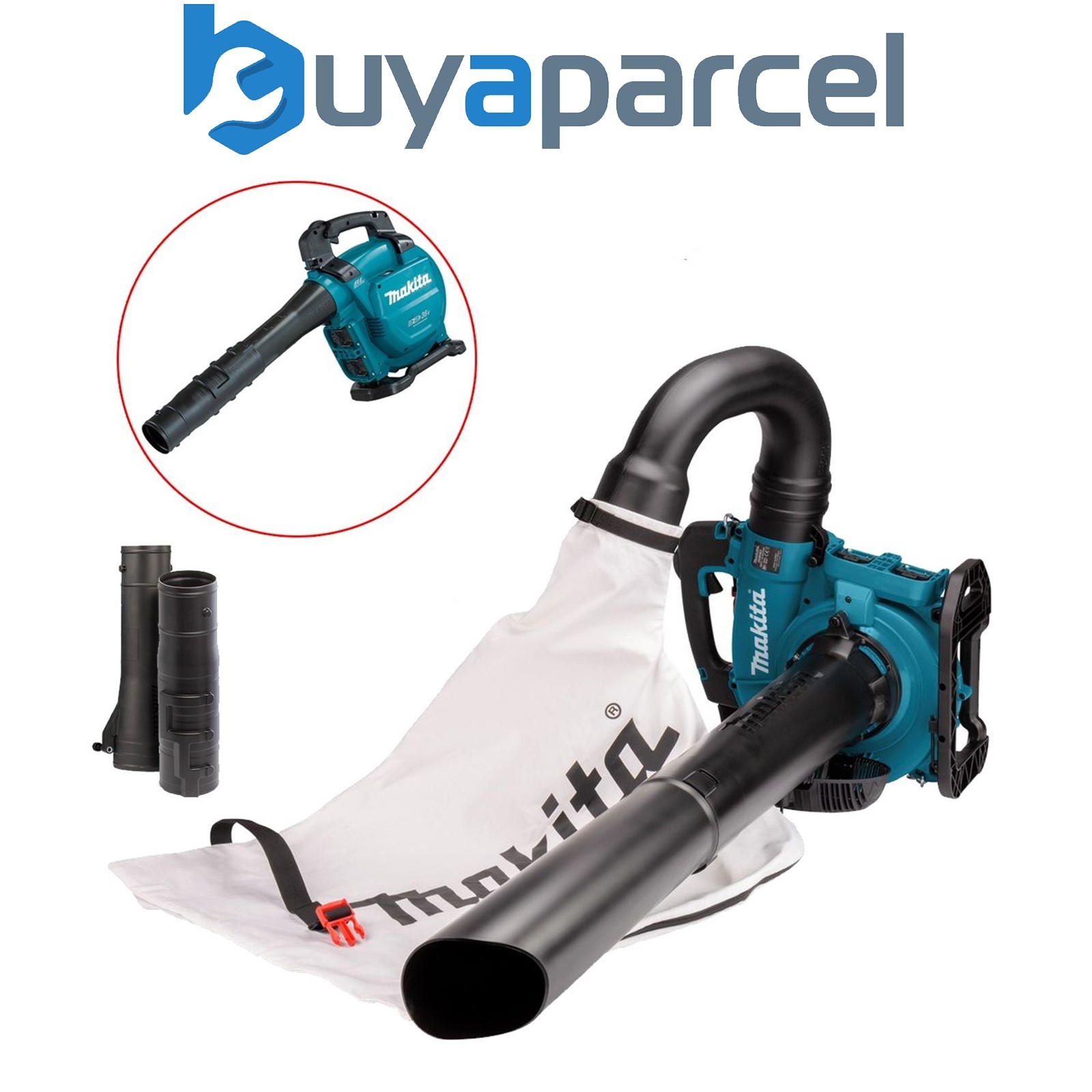 Makita DUB363ZV Twin LXT 18v / 36v Brushless Leaf Blower Mulcher Vacuum + Bag