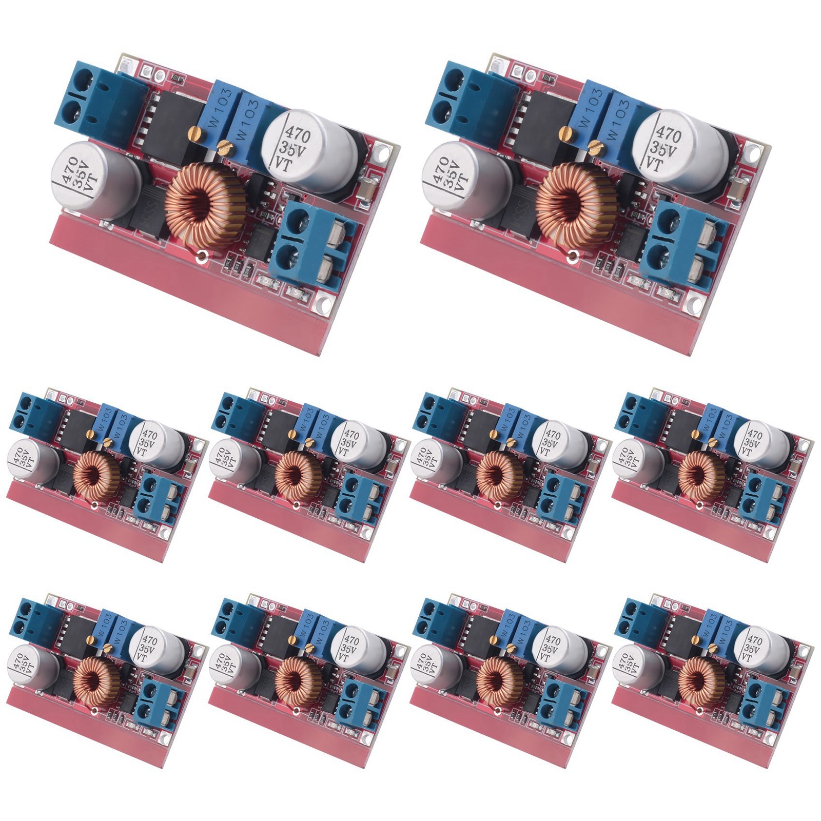 3X(10PCS XL4015 E1 5A DC to DC CC CV Lithium Battery Charging Board8204