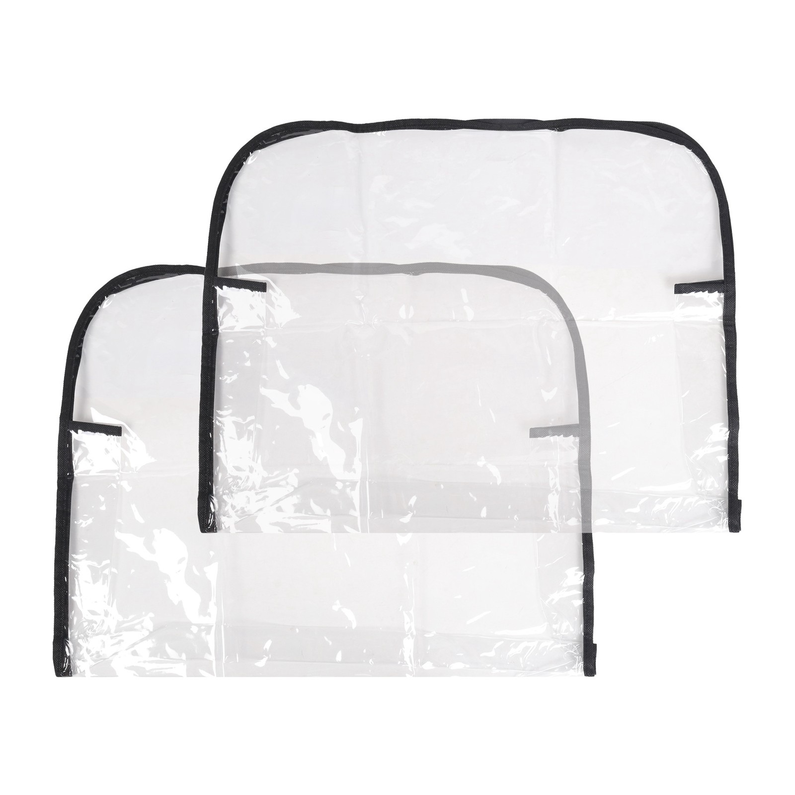 6X(2 Pack Salon Chair Cover Protectors,Clear Square Hairdressing Chair Back8261