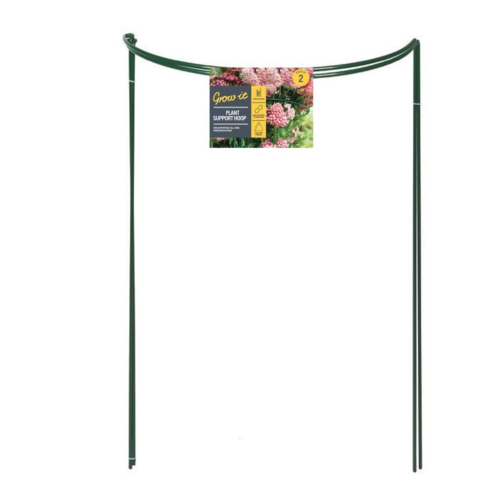 Metal Garden Plant Support Hoop Bow Half Round System 52cm x 90cm (Set of 6)