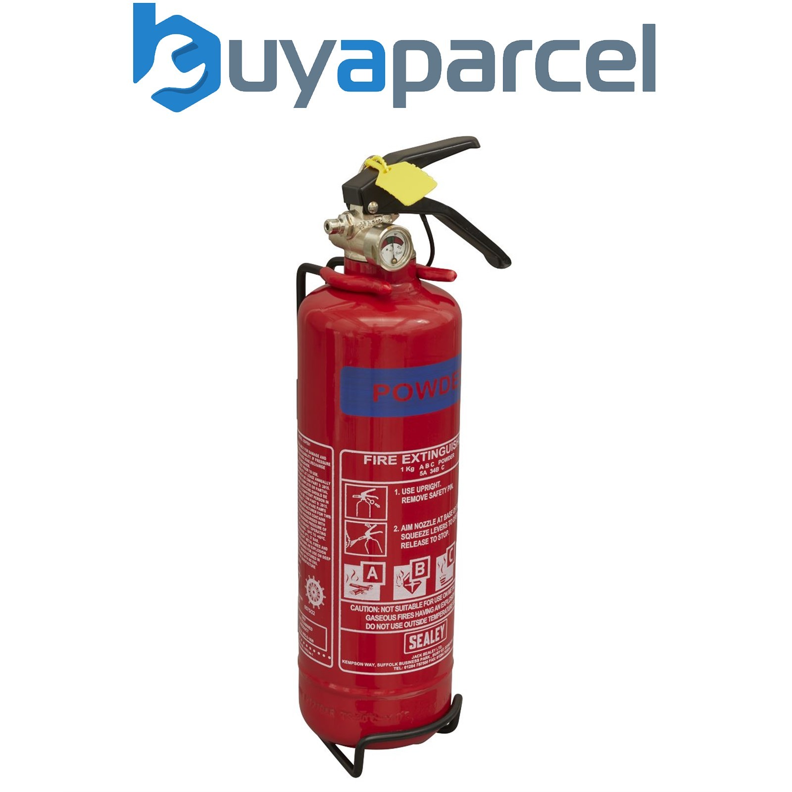 Sealey SDPE01 Dry Powder Fire Extinguisher 1kg