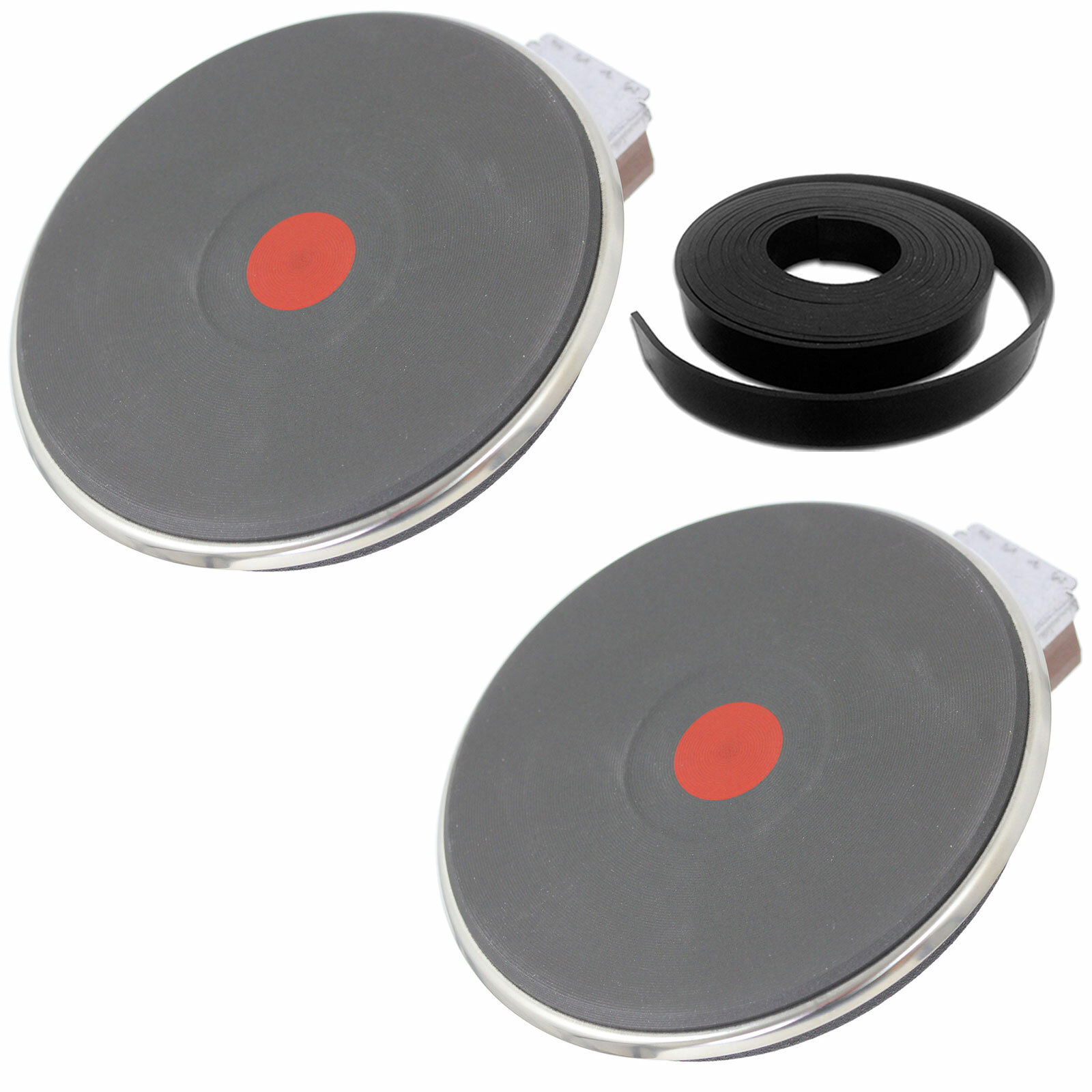 Cooker Hob Hotplate Rapid Heat Heating Element 145mm 1500W 4mm Rim x 2 + Tape