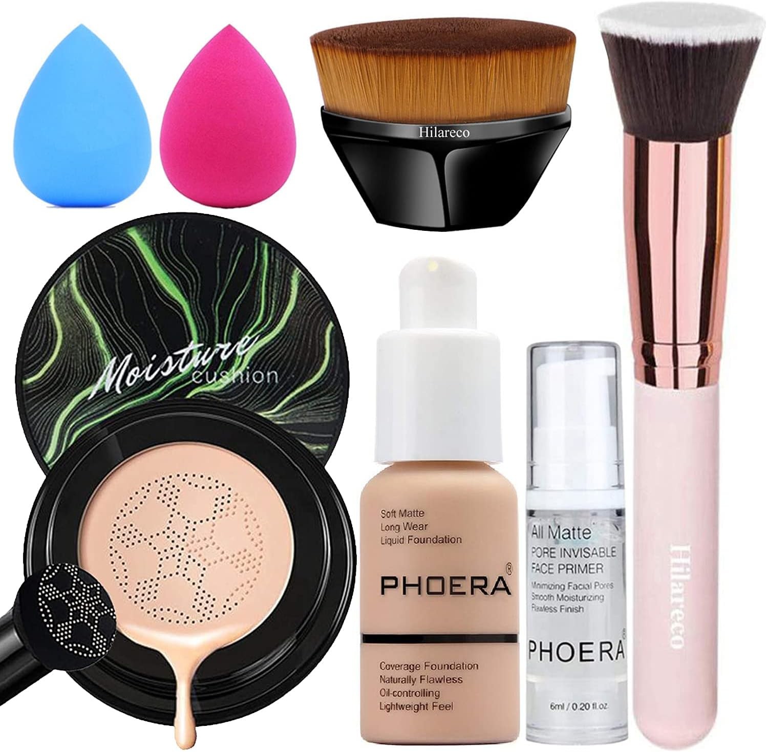 PHOERA Air Cushion CC Cream Natural Foundation, Full Coverage, Face Primer, Kab