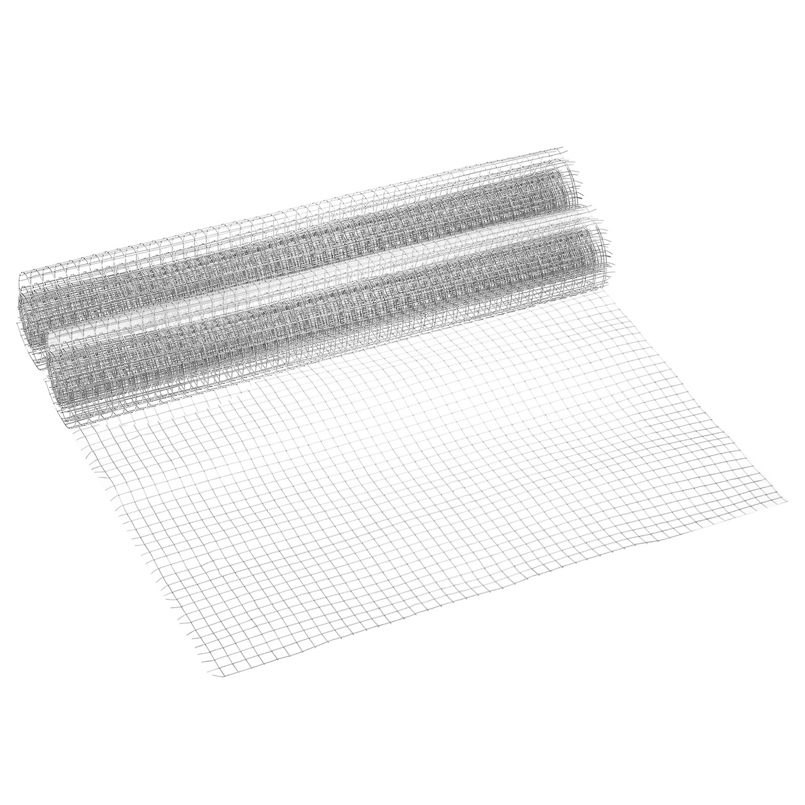 15.8"x3.3ft Welded Cage Wire Mesh Roll, 2 Roll 2/7"(8mm) 20 Gauge Mesh Screen