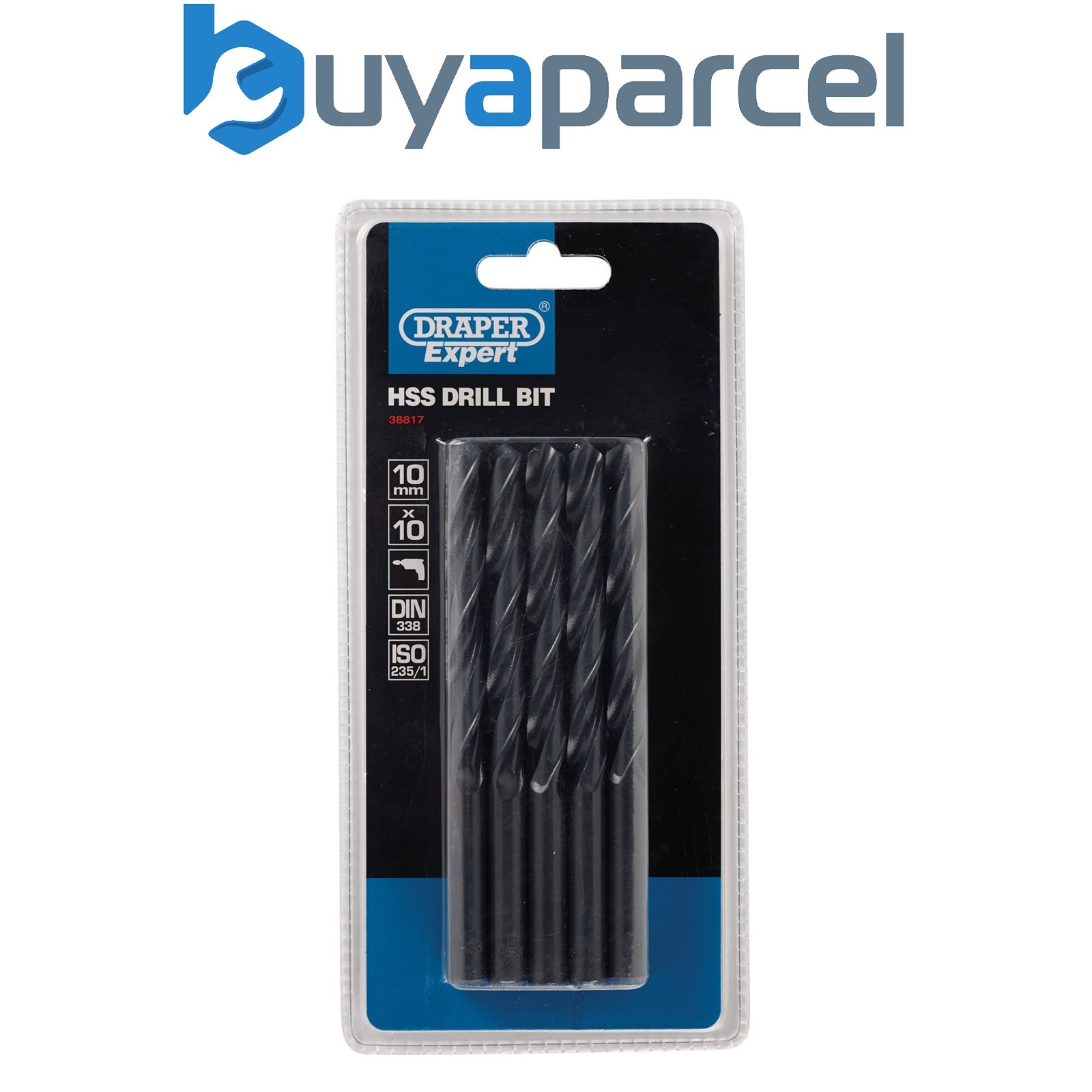 Draper 38817 Draper Expert HSS Drill Bit, 10 x 220mm (Pack of 10)