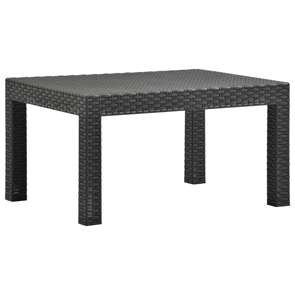 Garden Table Anthracite PP Rattan Outdoor Coffee Tea Couch Lounge vidaXL