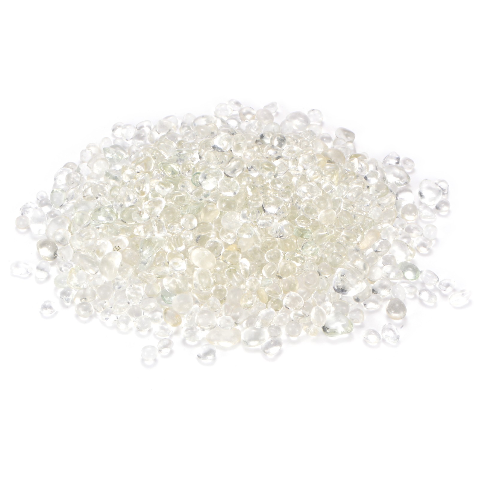High Luster Round Fire Glass Beads for Vases 6-9mm, 1.21-Pound [Transparent]