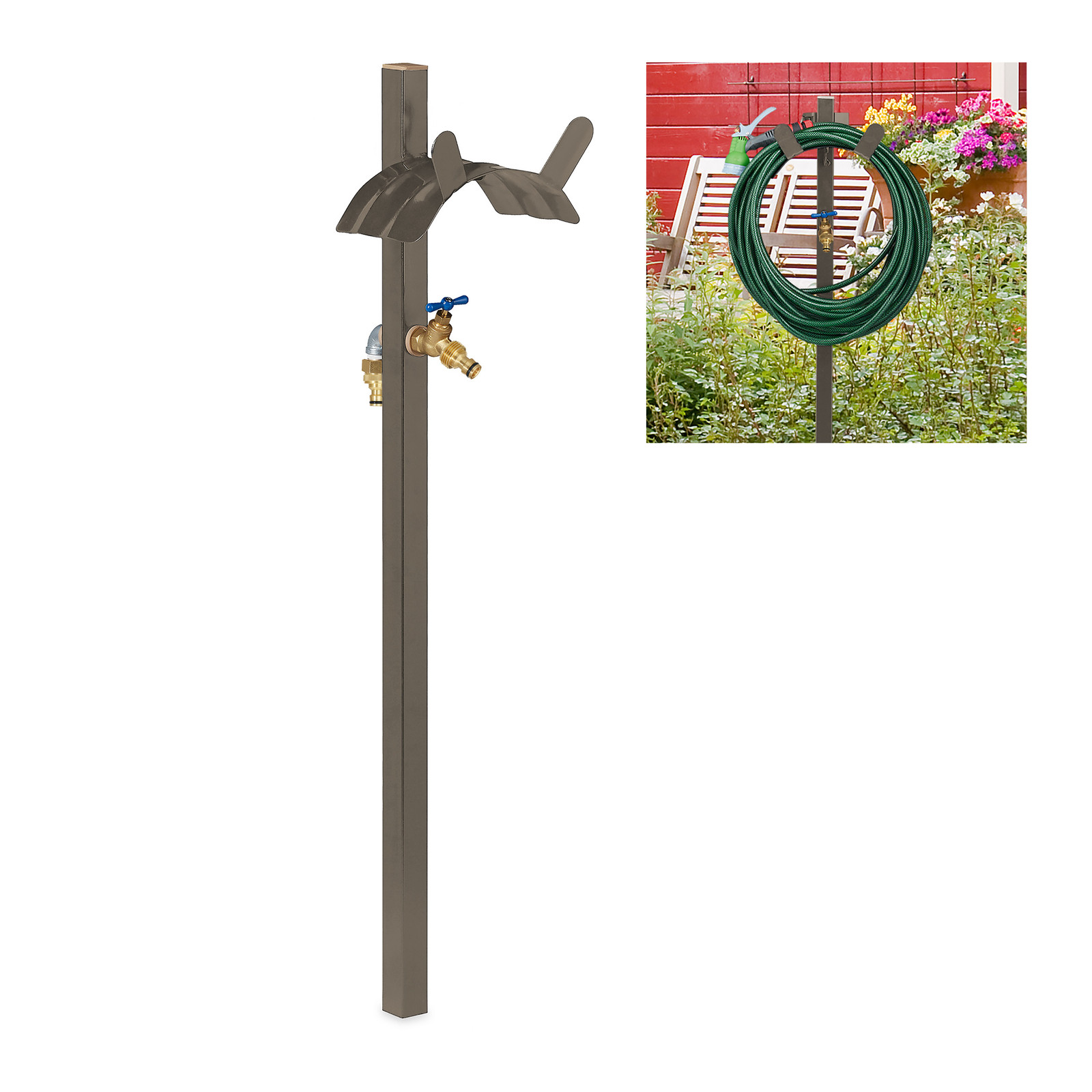 Free-standing tap outdoor hose holder 10 kg free-standing garden tap 3 kg