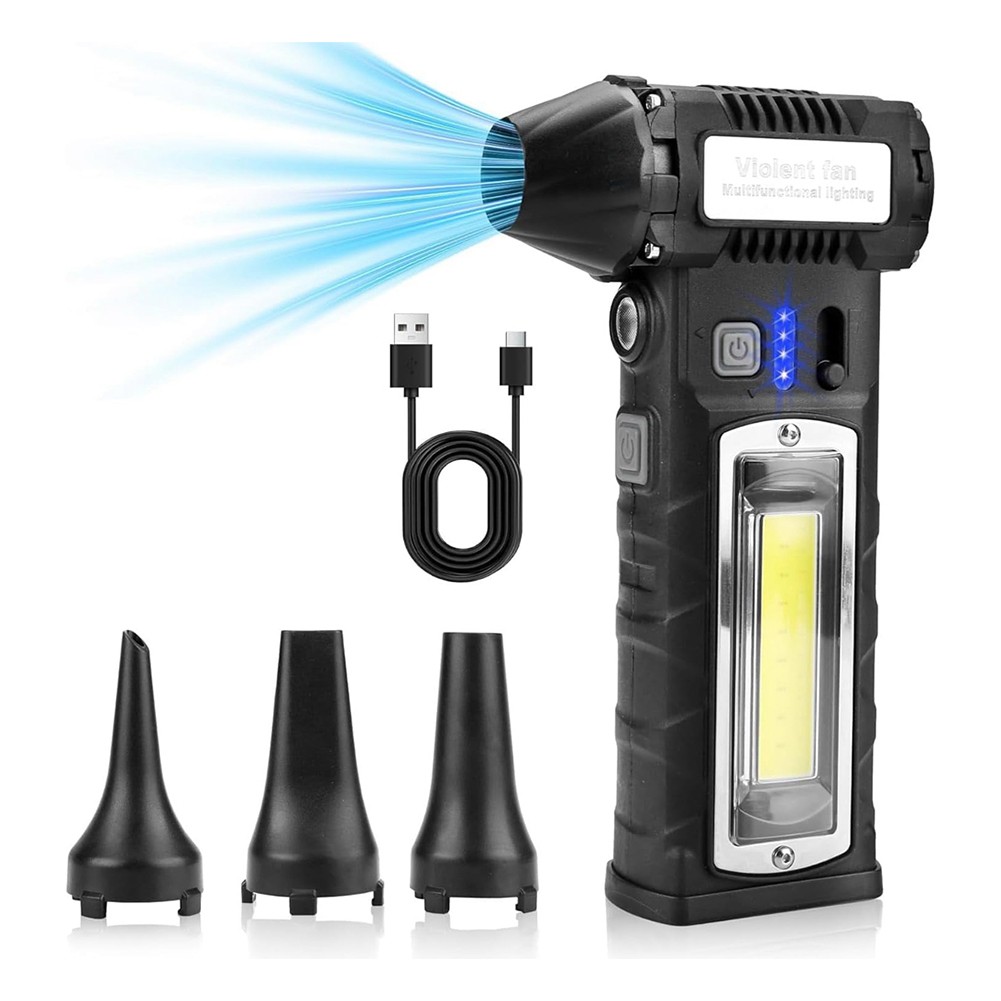 Compressed Air Duster, 130000RPM Electric Air Duster with LED Light,6464