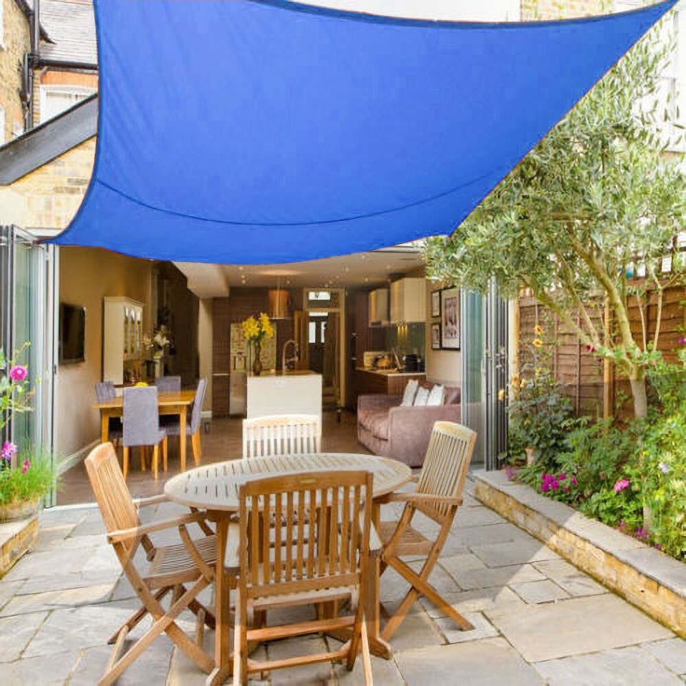 Sun Shade Sail Garden Patio Canopy Awning 98% UV Block Sunscreen Blue 3m x 2m