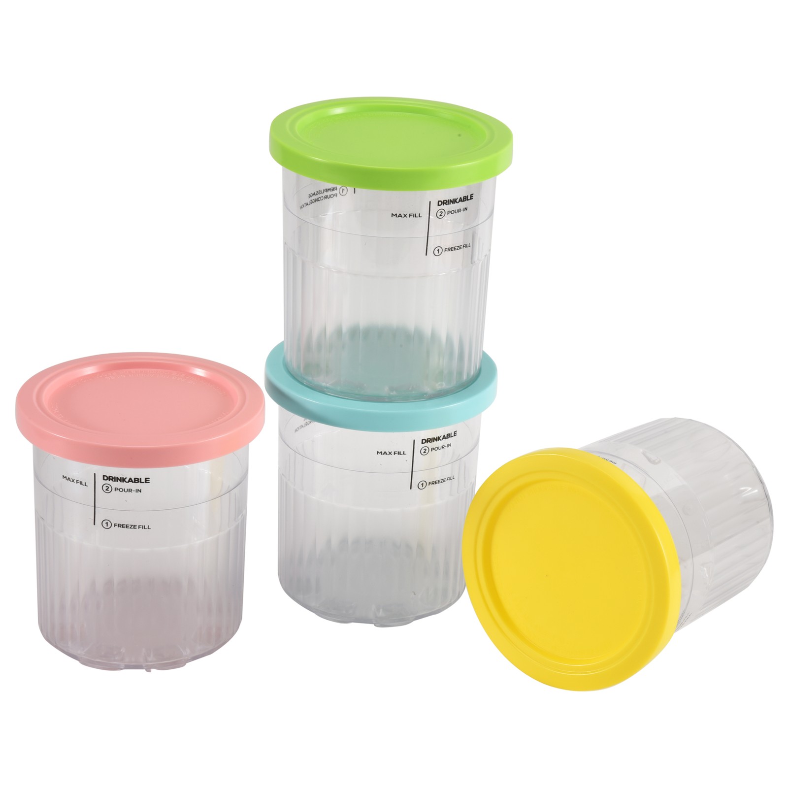 4PCS Ice Cream Pints and Lids for Creami NC500 NC501 Ice Cream3687