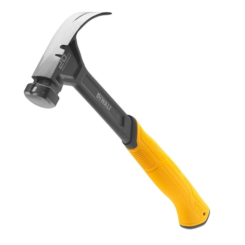 Dewalt 20oz 567g Curved Claw Smooth Face Anti Slip Soft Grip Hammer, DWHT51009-0