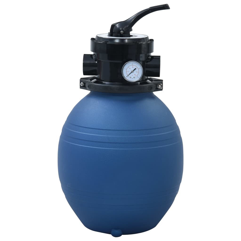 Pool Sand Filter with 4 Position Valve Blue 300mm Spa Backwash vidaXL