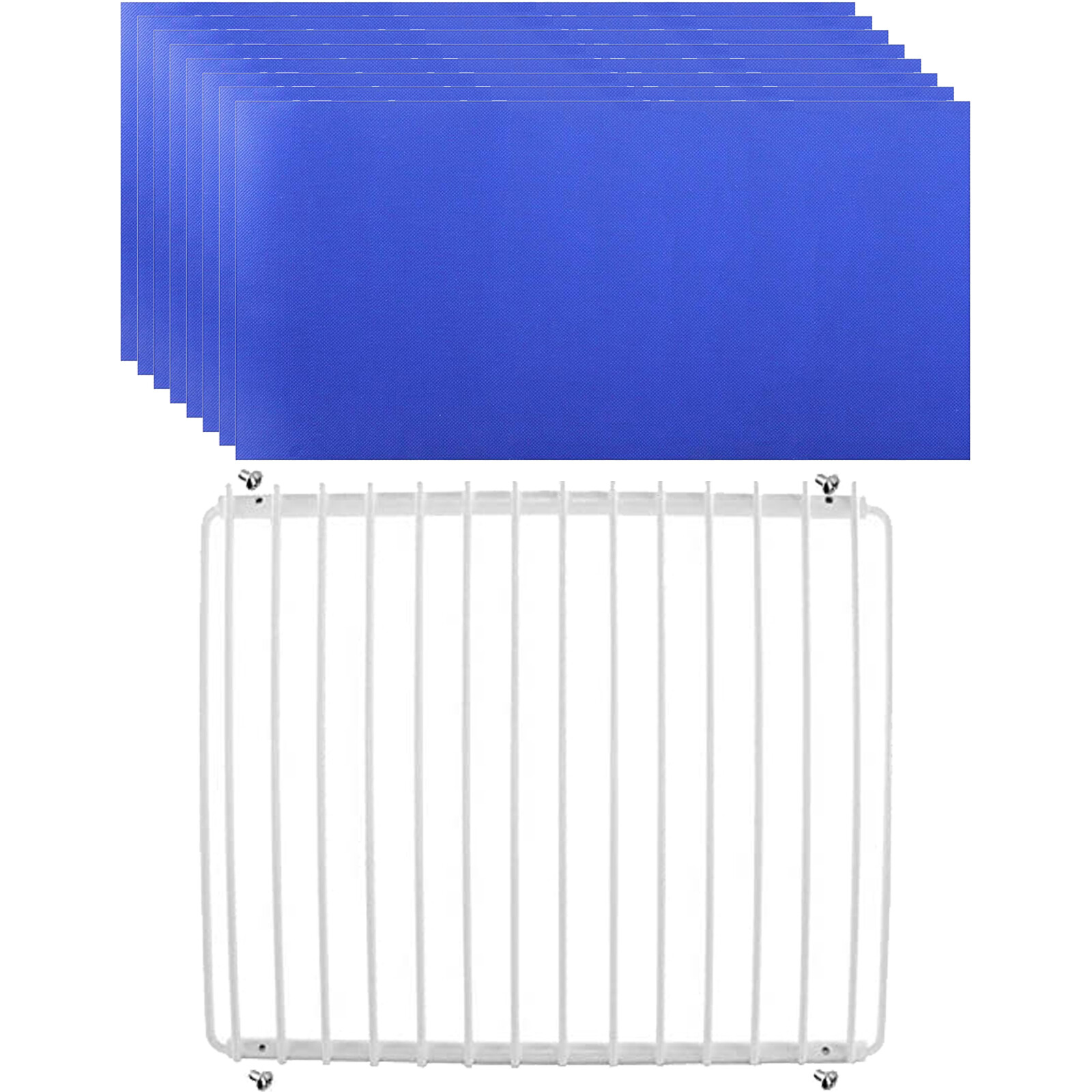 UNIVERSAL Fridge Freezer Shelf Adjustable Extendable + 8 Defrost Mat Frost Liner