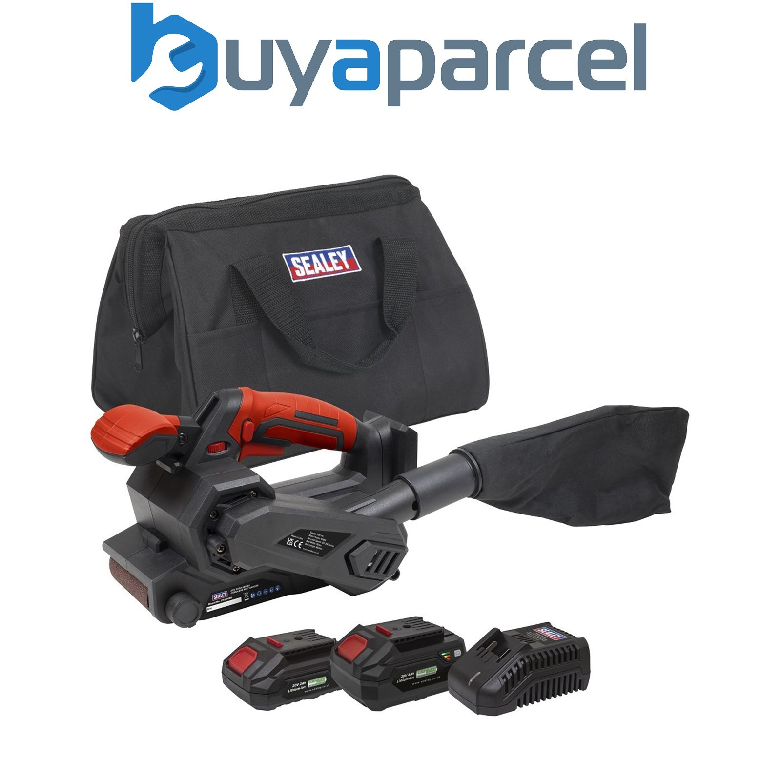 Sealey CP20VBSKIT SV20 Series 76mm Cordless Belt Sander Kit 20V - 2 Batteries