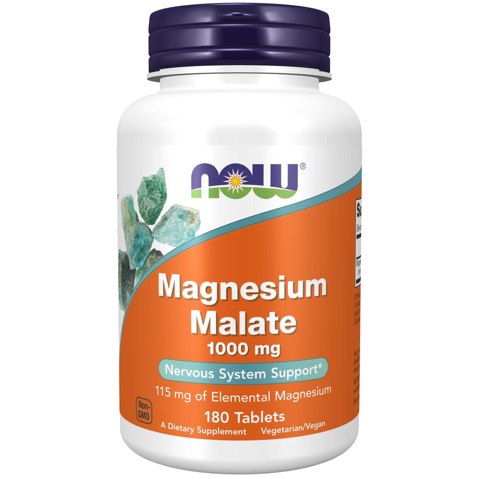 NOW Foods Magnesium Malate 1000 mg 180 Tablets Energy Boost Heart Health