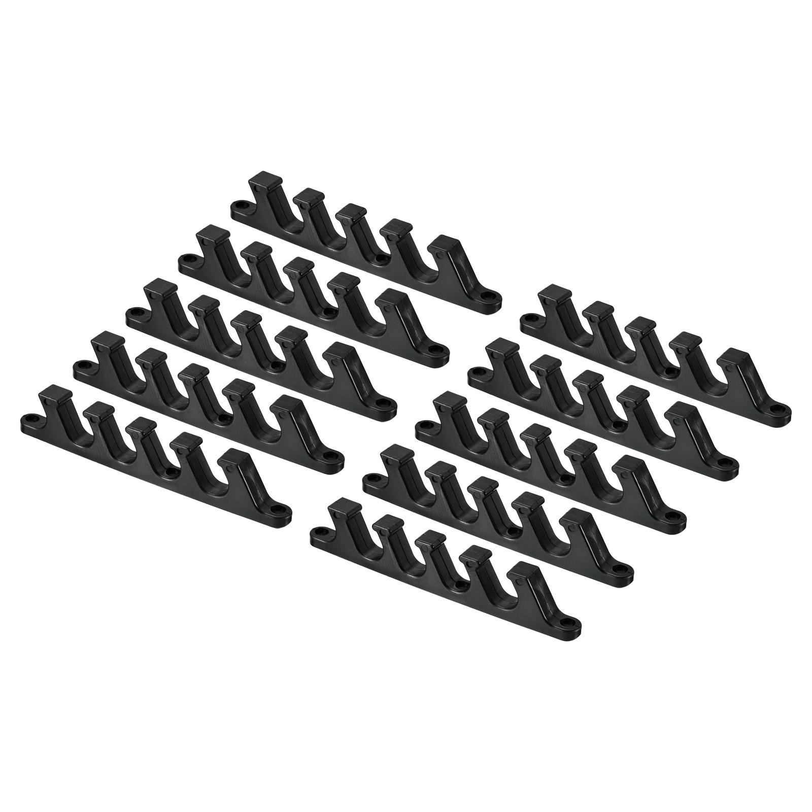 10pcs Chaise Adjustment Bracket, 5 Position Lawn Back Support Adjuster, Black