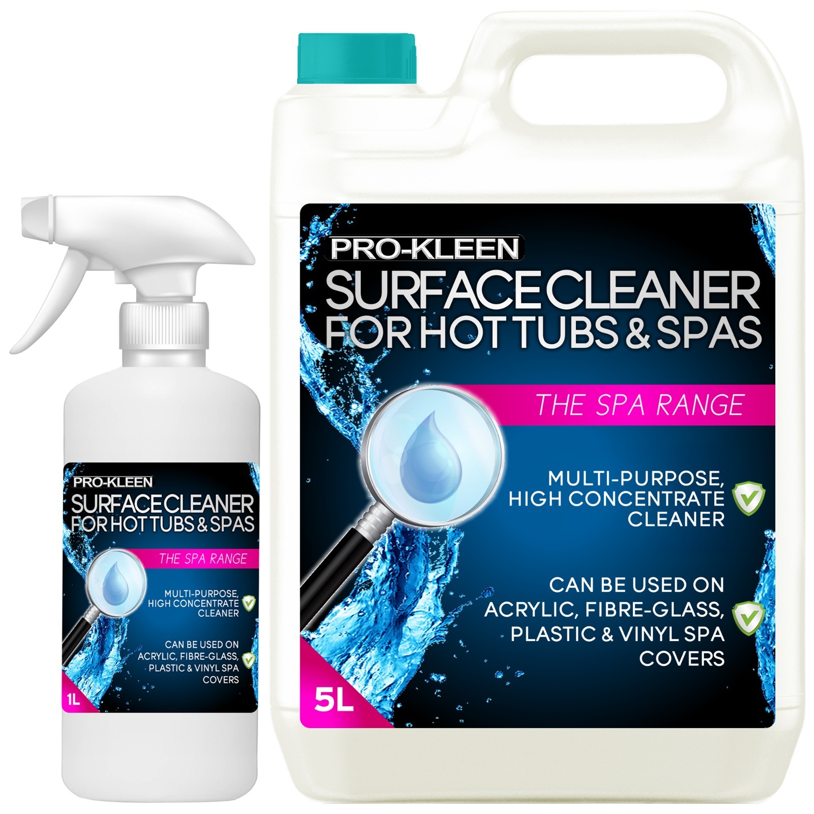 ProKleen Hot Tub Cleaner Surface Spa Whirlpool Chemical Vinyl Plastic Spray 6L