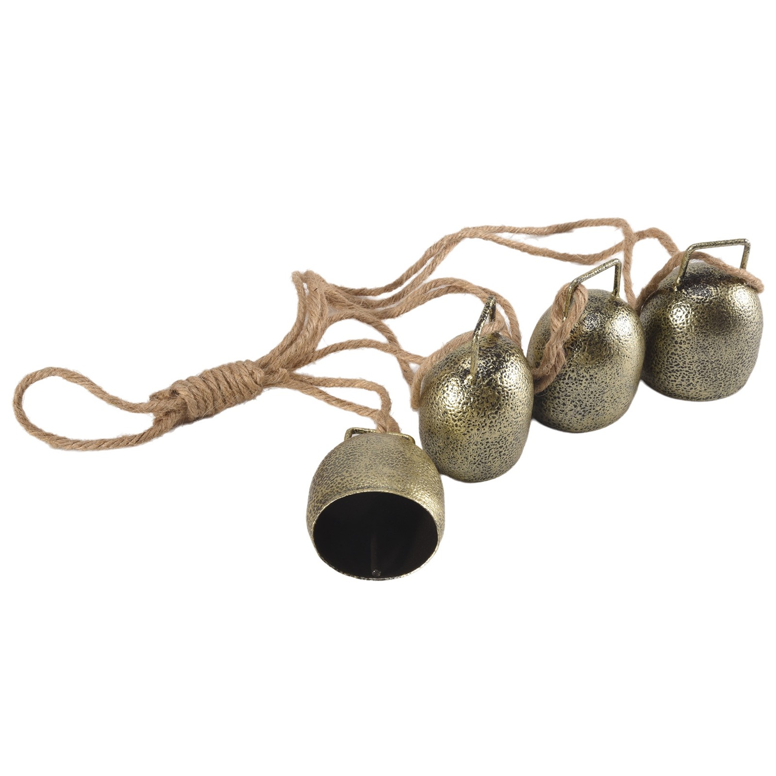 4X(1 Set Metal Vintage Cowbell Christmas Bell, Hanging Cow Bell Decorations6904
