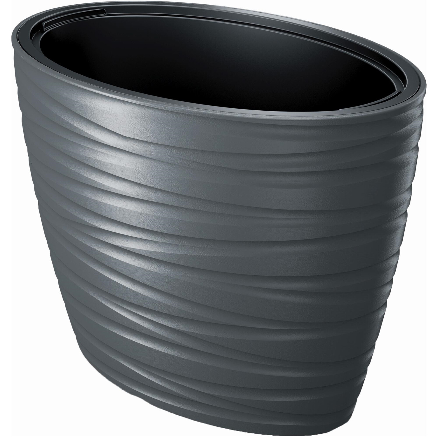 Planter Prosperplast Oval Insert Anthracite Maze DBMZE600-S433