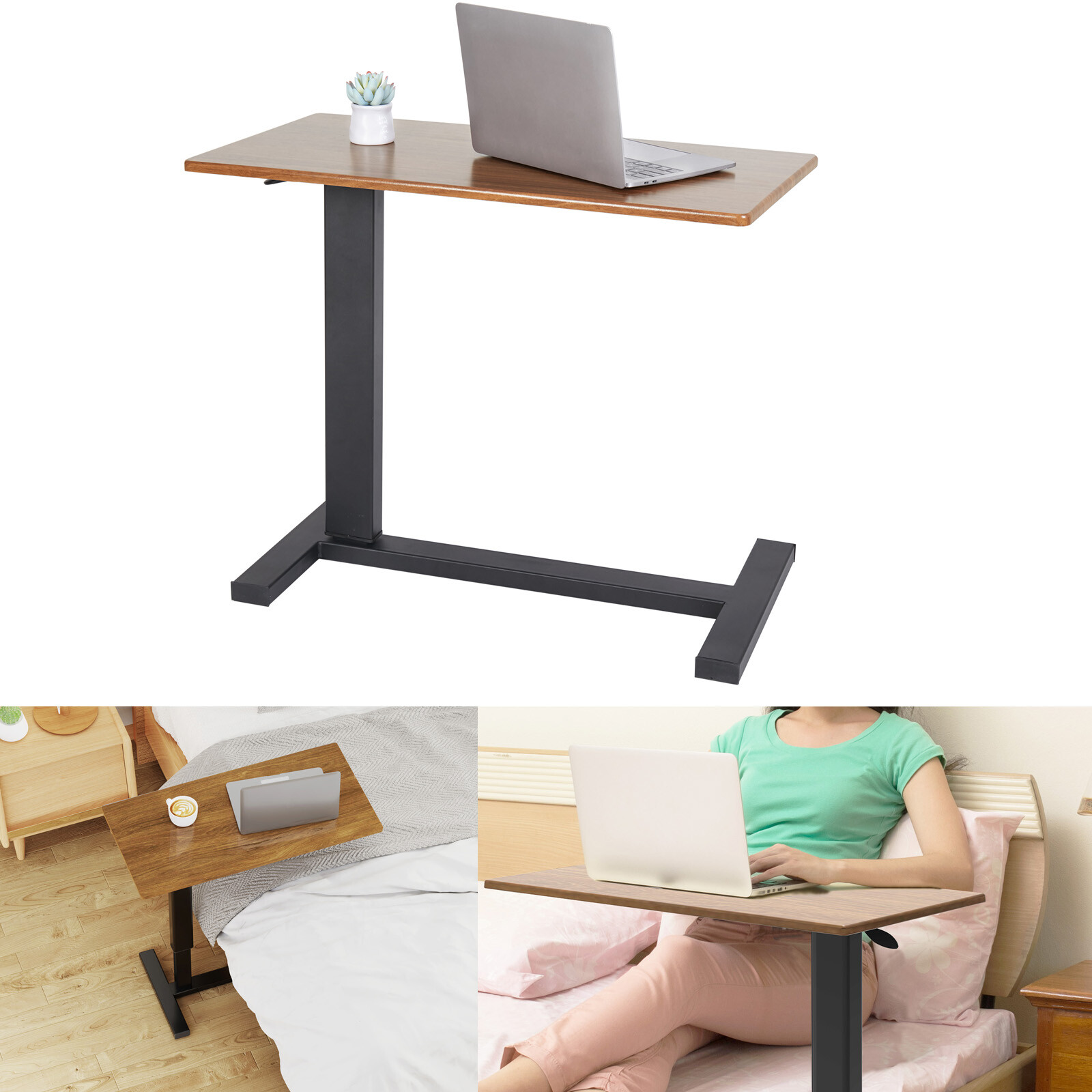 Adjustable Side End C Table for Sofa Couch Over Bed Tablet Laptop Leisure Table