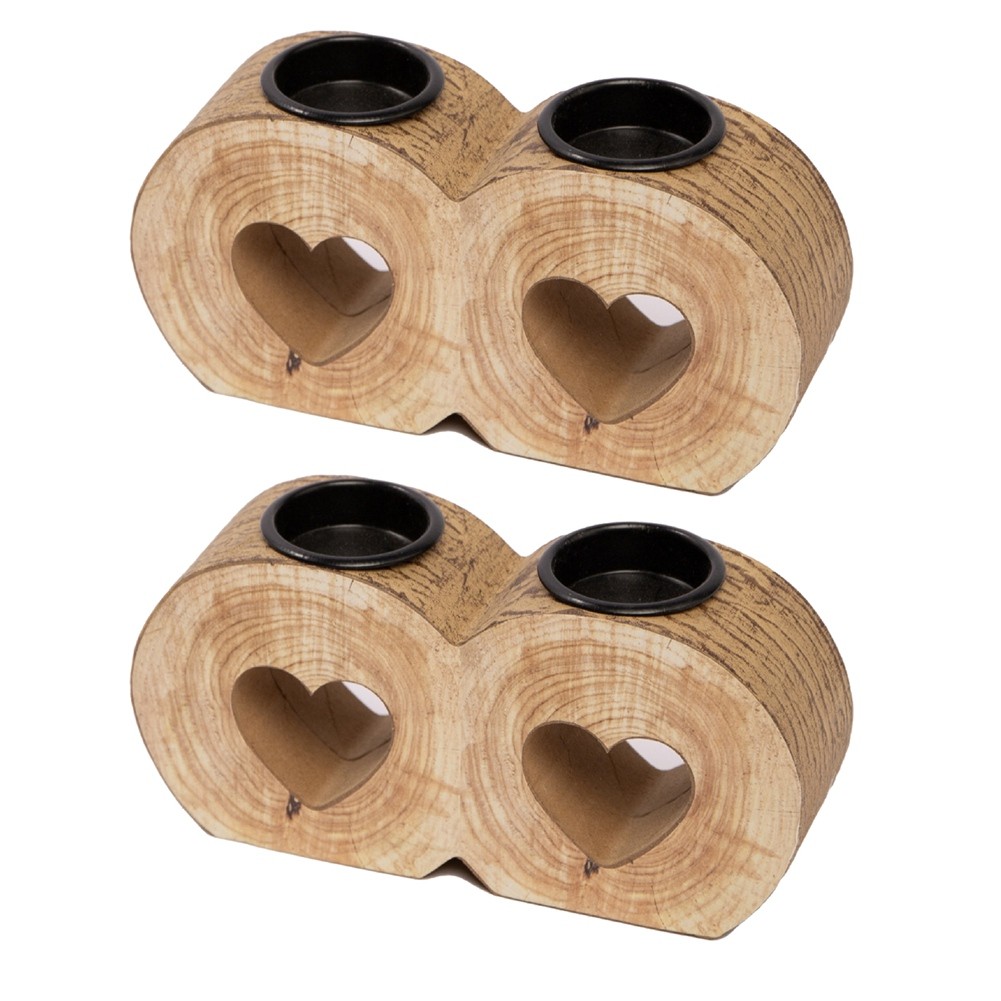 Heart Shaped Candlestick Candle Holder Tea Lights Rustic Wedding Candles5855