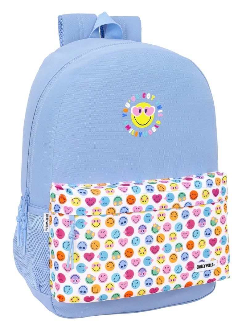 SMILEY WORLD JOYFUL – Children's School Backpack, Ideal for Children of Differen