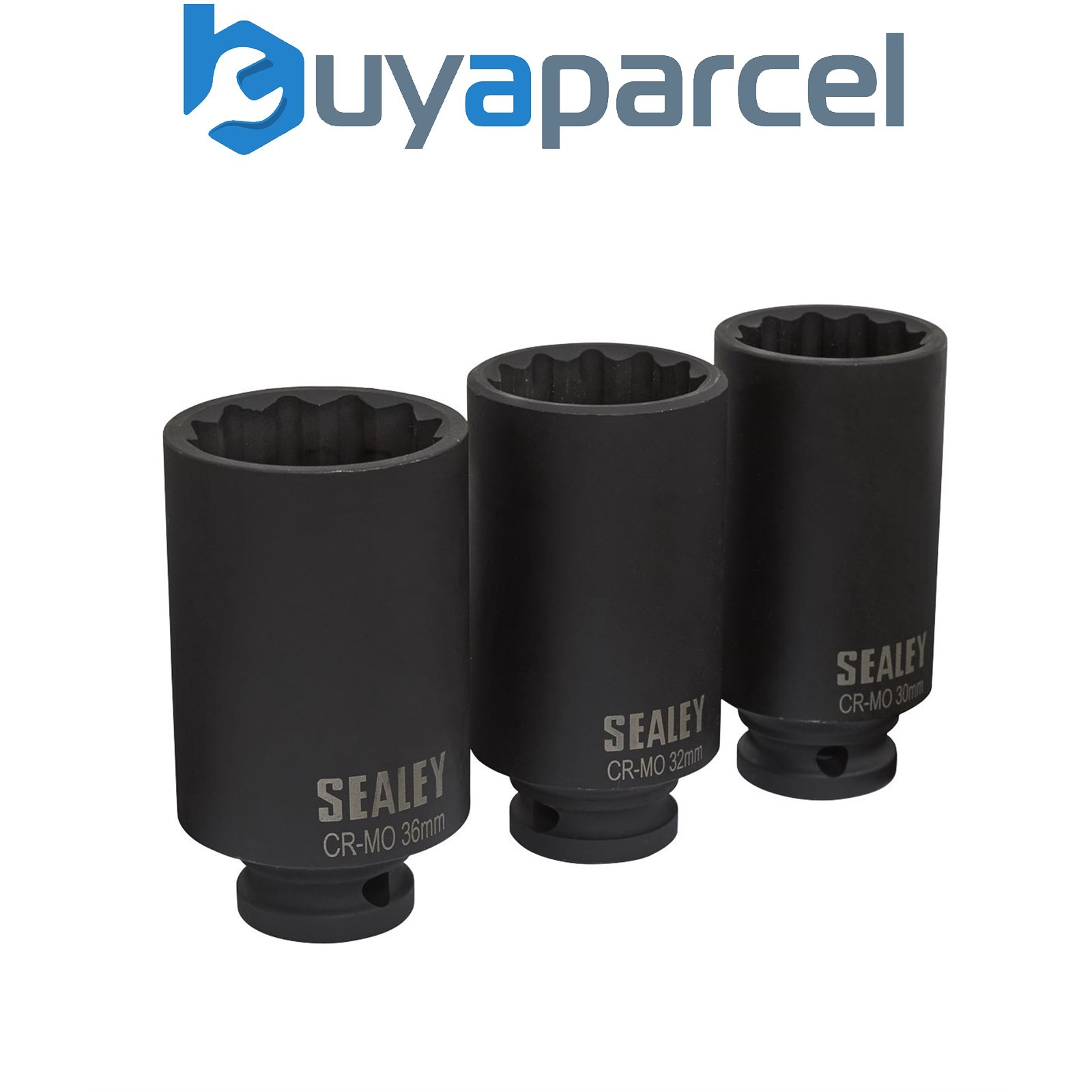 Sealey SX051 Impact Hub Nut Socket Set 1/2"Sq Drive 12-Point 3pc