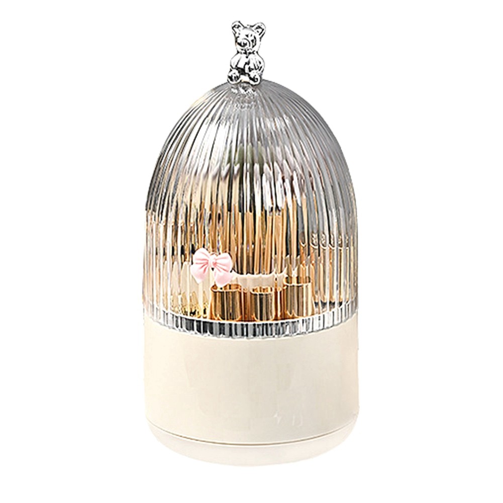 3X(Makeup Brush Holder Dustproof Make Brush Container with Clear6276