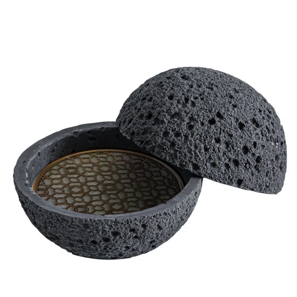 Japanese Planet Volcanic Stone Artistic Dish Pendulum Seafood9837