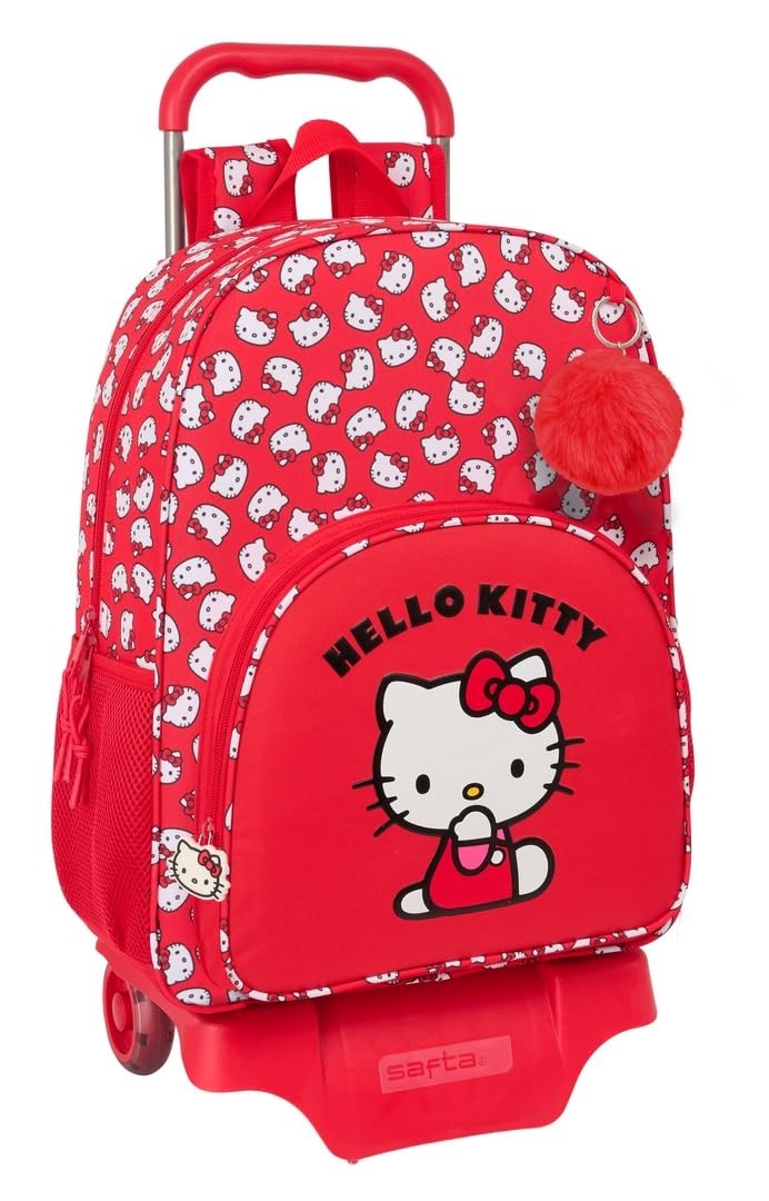 Safta HELLO KITTY ICONIC – Large School Backpack with Trolley, Children's Backpa