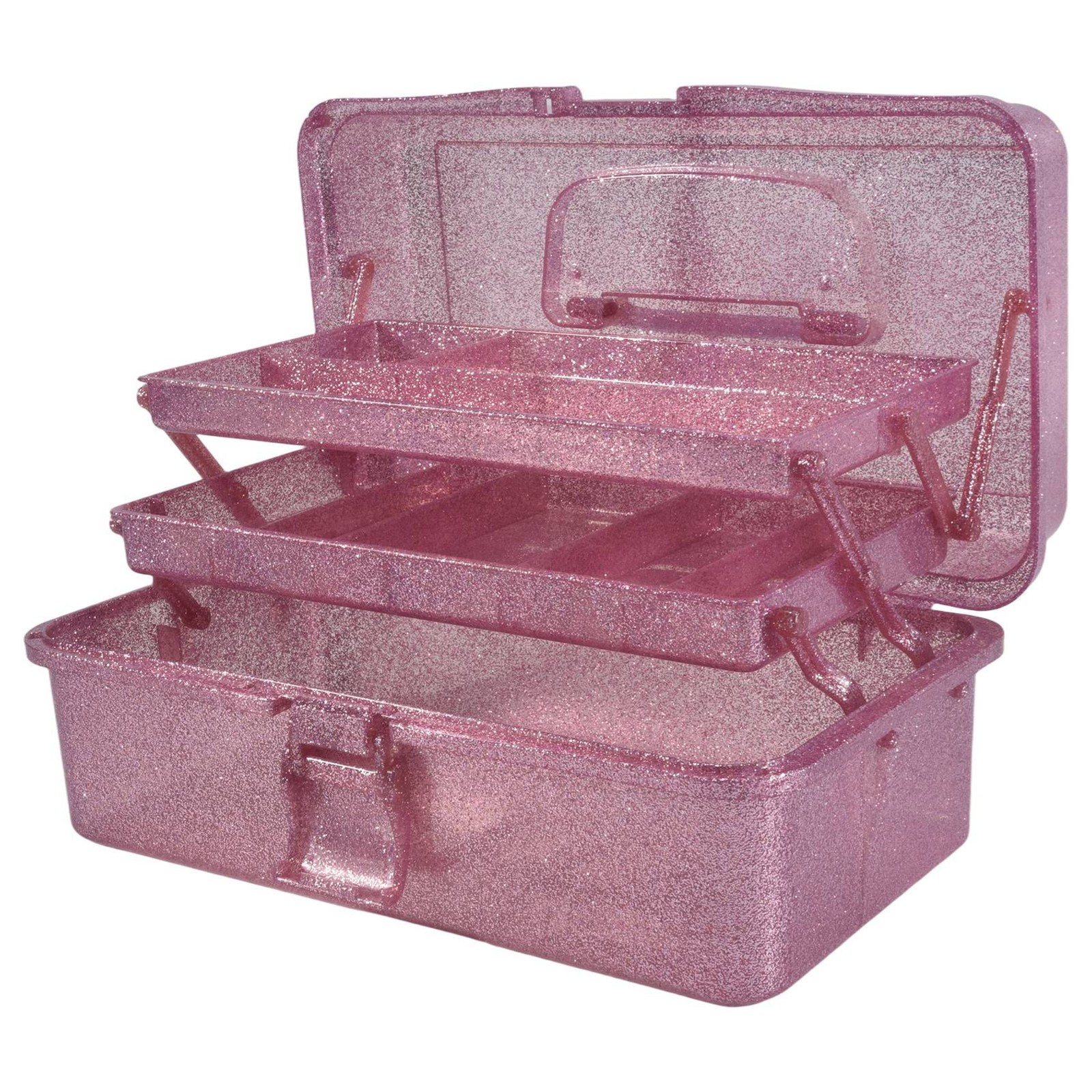 Glitter & Craft Tool Storage Box,3-Layer Stackable Carry Tackle Box Sewing1376