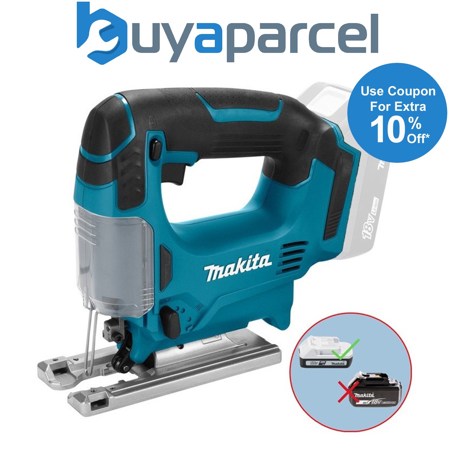 Makita JV183D 18v Cordless Li-Ion Jigsaw Bare Unit BL1813G Compatible G Series