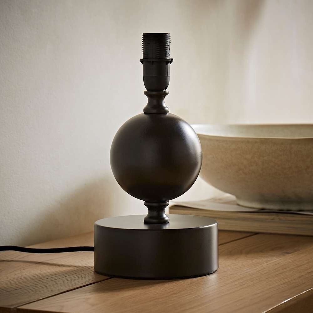 Brown Candlestick Table Lamp Base Reading Bedroom Bedside Living Room Light