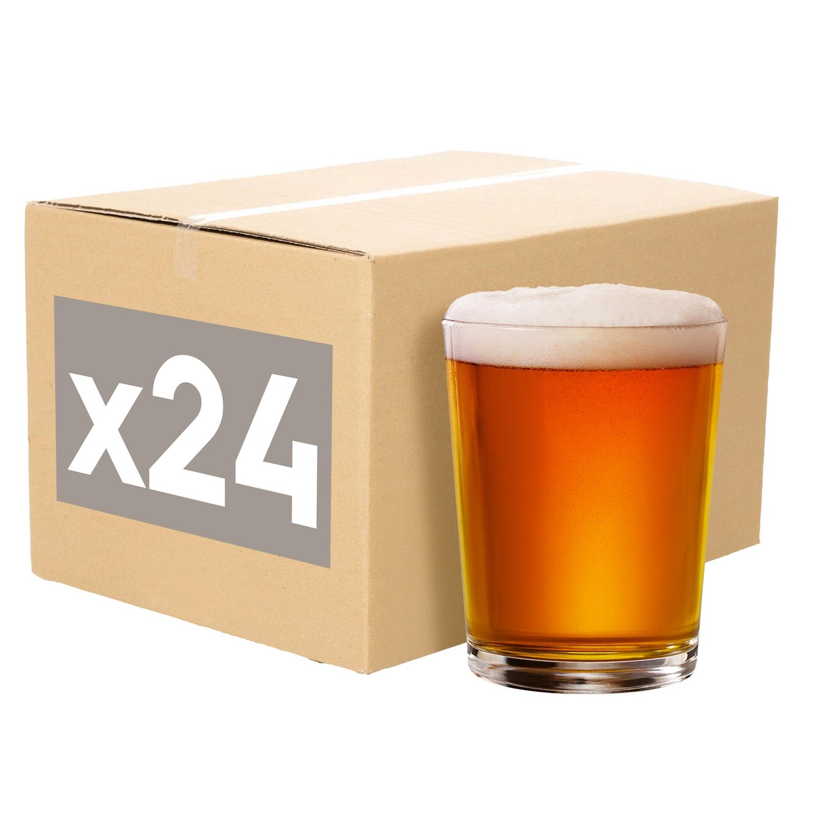 24x 568ml (20oz) Islington Pint Beer Glasses Bar Pub Glass Set