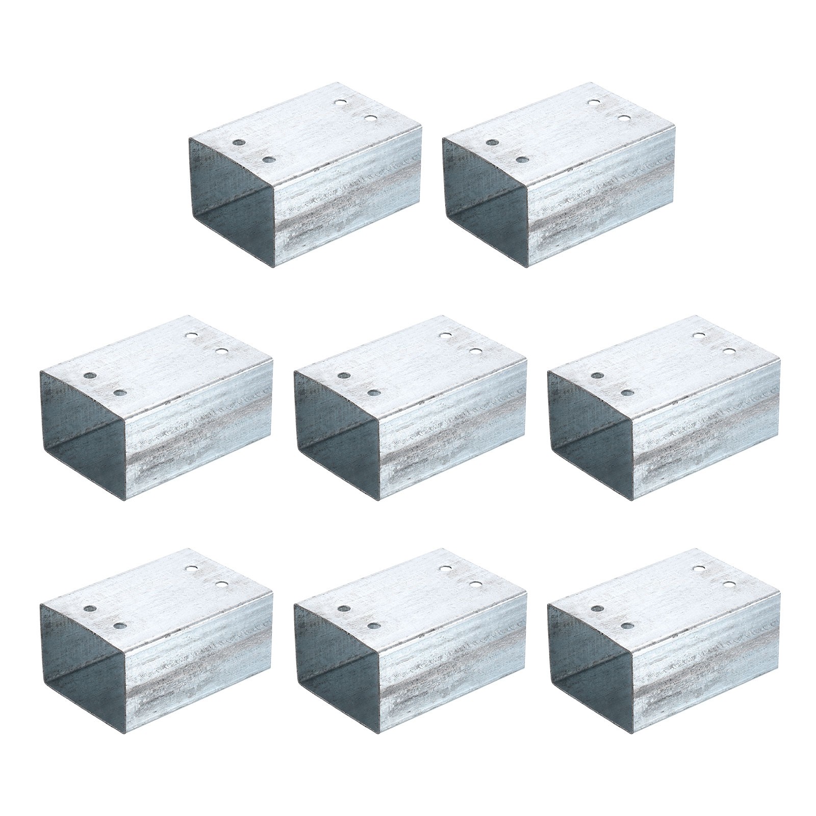 Square Pipe Fitting, Woodworking Base Kit for 2.4" x 1.6" Lumber (4 Pack)