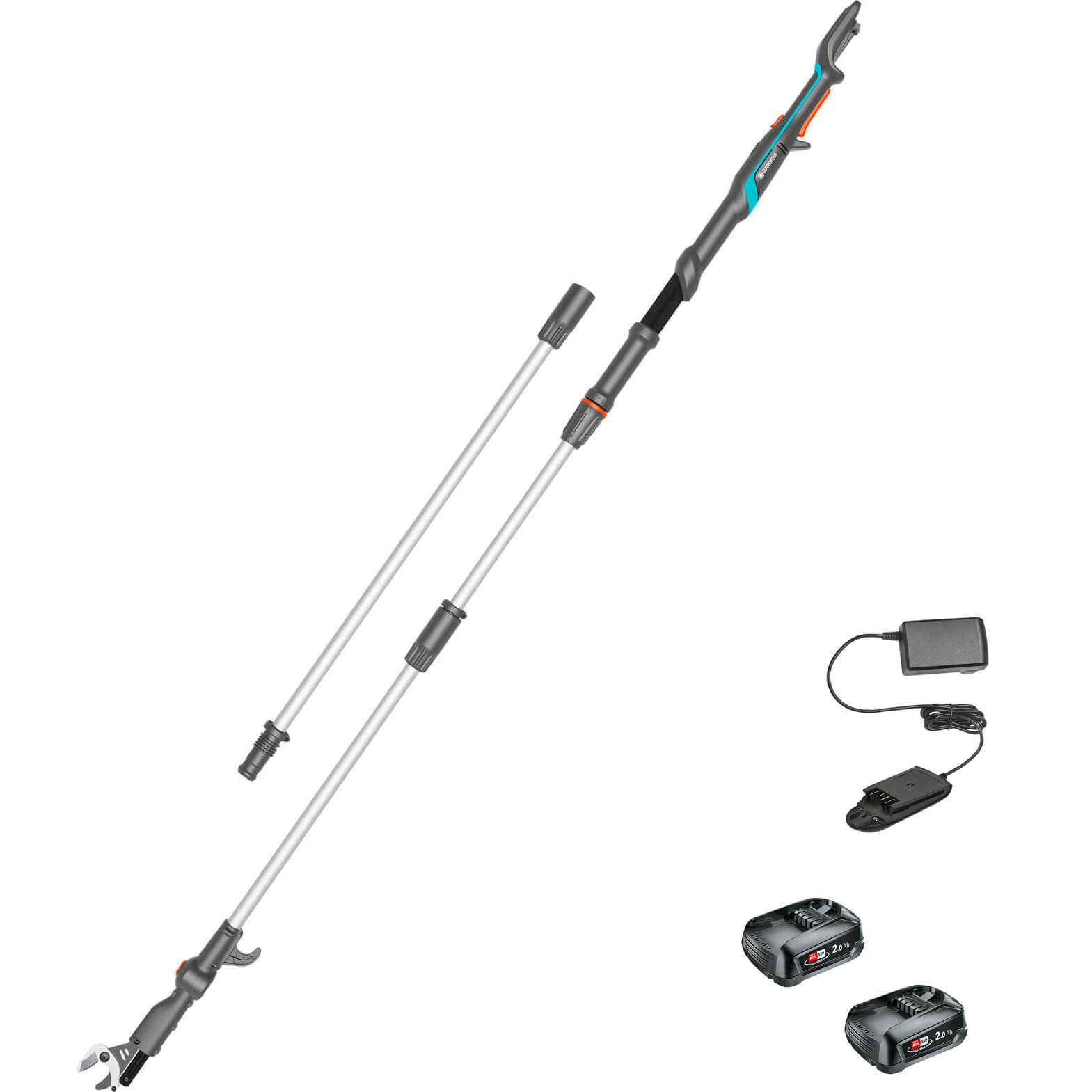 Gardena HIGHCUT 360 P4A 18v Cordless Telescopic Tree Pruner 2 x 2ah Li-ion