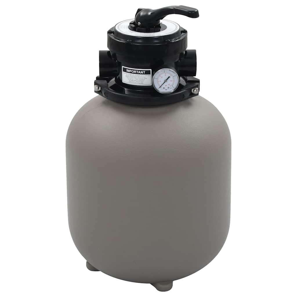 Pool Sand Filter with 4 Position Valve Grey 350mm Hot Tub Spa Pump vidaXL
