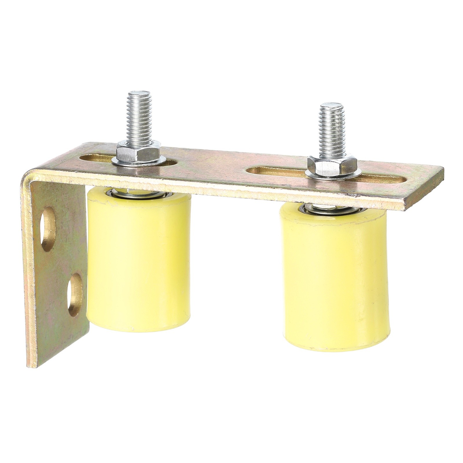 1Set Slide Gate Guide Roller, 1-5/8"x2" Nylon Gate Support & Bracket, Yellow