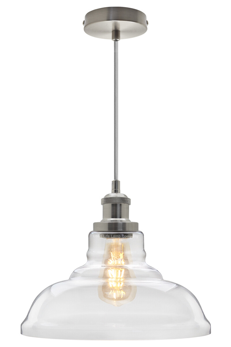 Vintage Glass Shade Chandelier Pendant Ceiling Pub Restaurant Diner Light H3021