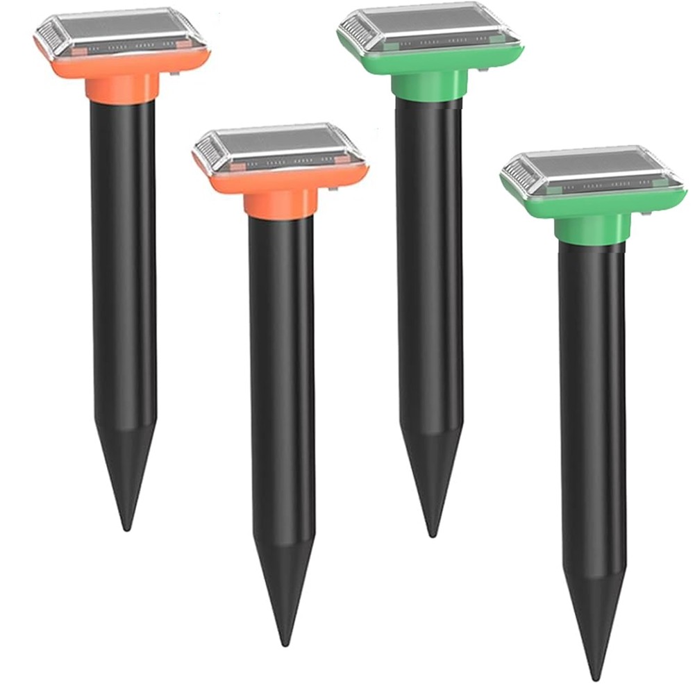 3X(Solar Mole Repellent, Ultrasonic & Solar Powered Mouse Repellent, 2055