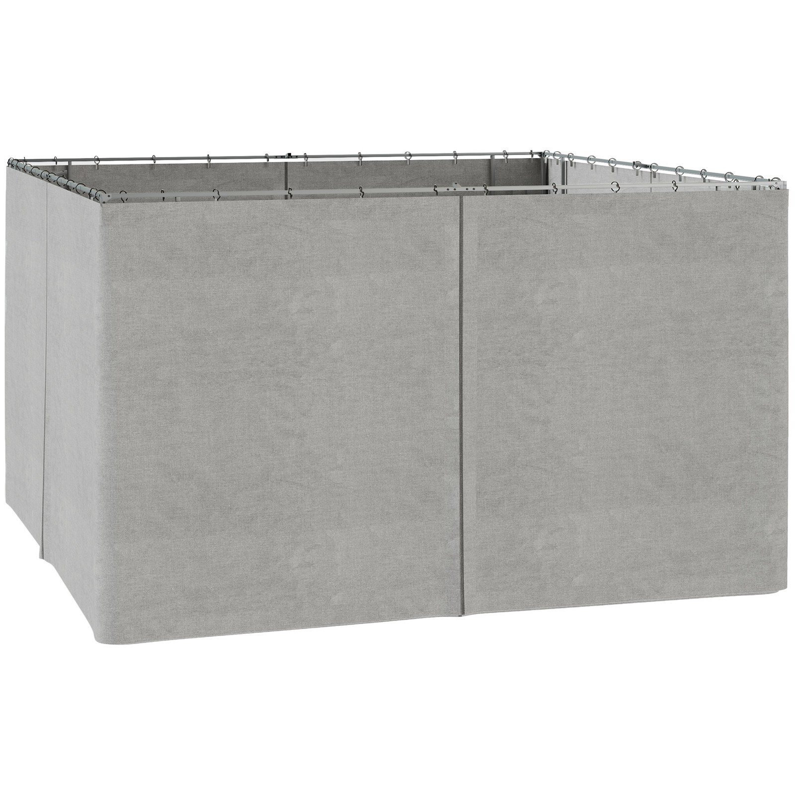 Outsunny 3 x 4(m) Universal Gazebo Replacement Sidewall Set, 4 Panels, Grey