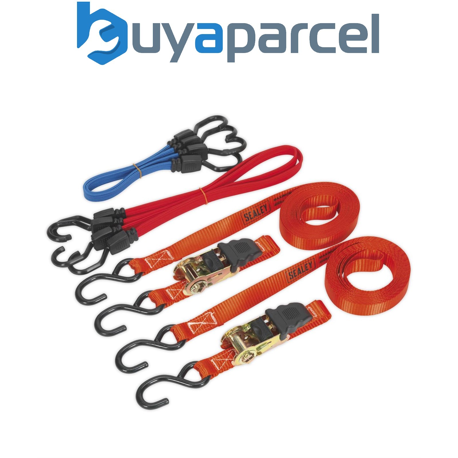 Sealey TD285SBD Ratchet Strap & Bungee Cord Set 6pc
