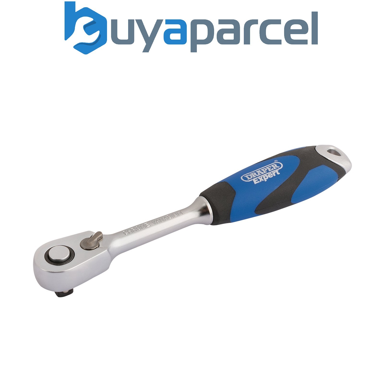 Draper 26514 Draper Expert 60 Tooth Micro Head Reversible Soft Grip Ratchet, 1/4