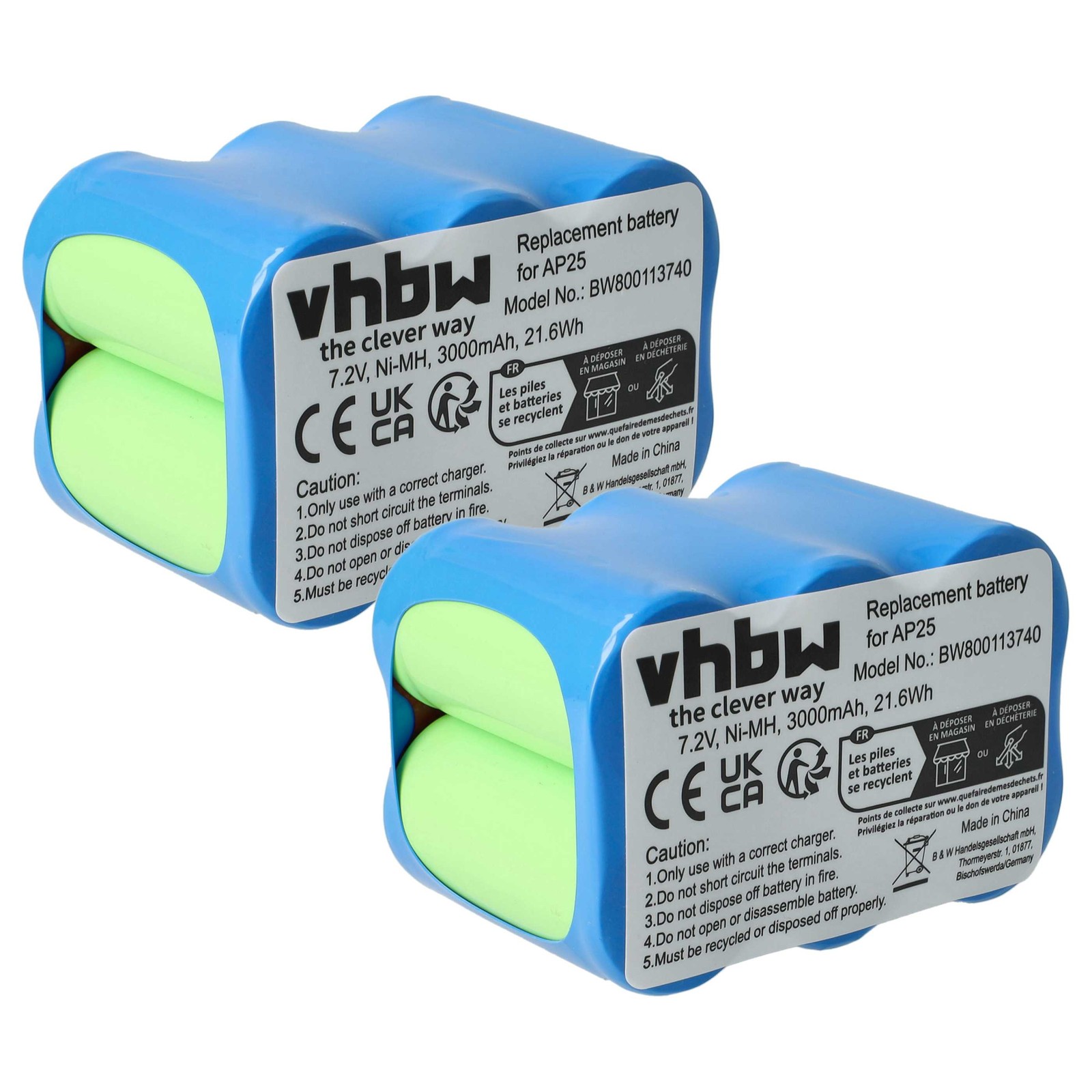 2x Battery for Pellenc AP25 3Ah 7.2V